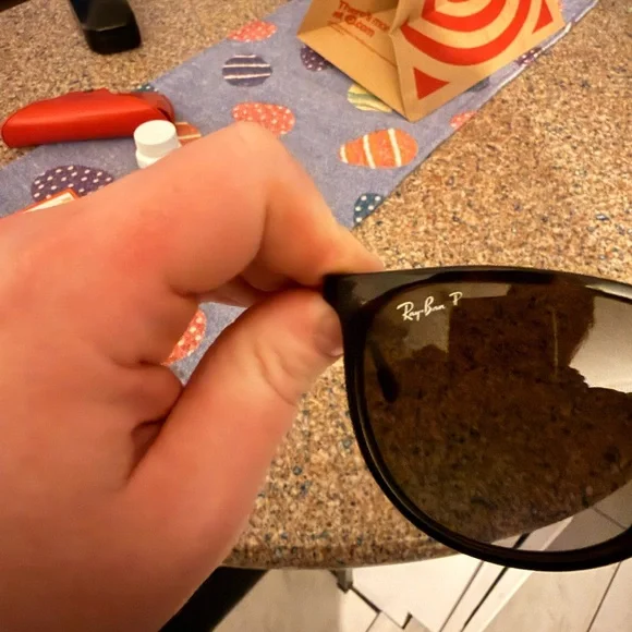 Polarized Ray-Ban Women's Tortoise Frame Sunglasses with Brown Lenses ‘Erika’ - Picture 6 of 6